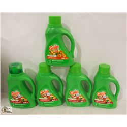 5 BOTTLES OF GAIN LAUNDRY DETERGENT