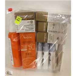 BAG OF ASSORTED SUNSCREEN INCL EYE CREAM WITH SPF