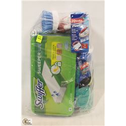 BAG OF ASSORTED CLEANING PRODUCTS