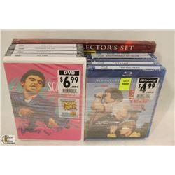 BUNDLE OF ASST DVDS AND BLURAYS