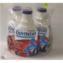 3 BOTTLES OF GAVISCON ACID REFLEX & INDIGESTION