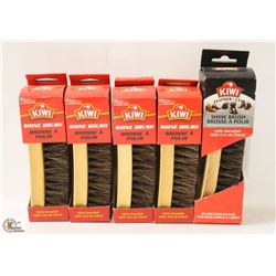 BAG OF KIWI SHOE BRUSHES MADE OF HORSE HAIR