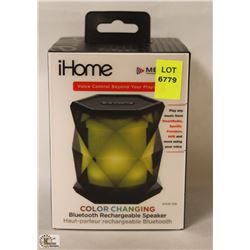 IHOME COLOR CHANGING BLUETOOTH RECHARGEABLE
