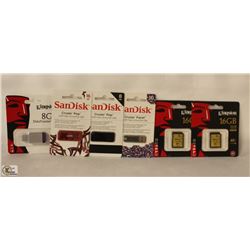 BAG OF ASSORTED DIGITAL MEMORY DEVICES