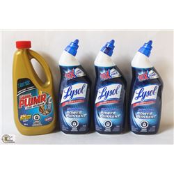 BAG OF ASSORTED BATHROOM CLEANERS