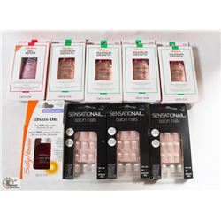 BAG OF NAIL CARE PRODUCTS INCL PRESS ON NAILS