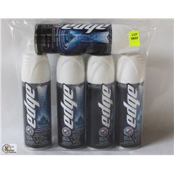 5 BOTTLES OF EDGE SHAVING CREAM