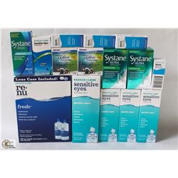 BAG OF CONTACT SOLUTION & EYE DROPS