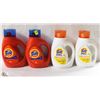 Image 1 : 4 BOTTLES OF ASSORTED LAUNDRY DETERGENT