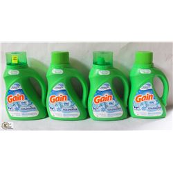 4 BOTTLES OF GAIN LAUNDRY DETERGENT