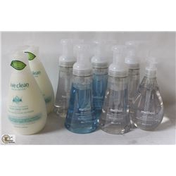 BAG OF ASSORTED METHOD AND CLEAN LIVING HANDSOAPS