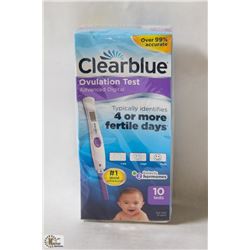 PACK OF 10 CLEAR BLUE OVULATION TESTS