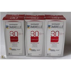 LOT OF 6 GARNIER OMBRELLE SPF30 LIGHTWEIGHT LOTION