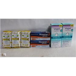 BAG OF ASSORTED FEMININE CLEANSERS