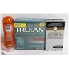 Image 1 : BAG W/ TROJAN CONDOMS AND BOTTLE OF LUBE