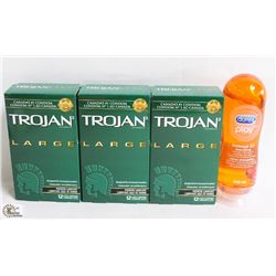 BAG W/ TROJAN CONDOMS AND MORE