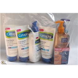 BAG W/ ASSORTED FACE SCRUBS & WASHES