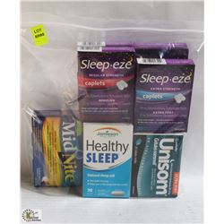 BAG OF ASSORTED SLEEP AIDS