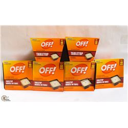 LOT OF 6 OFF CITRONELLA TABLE TOP CANDLES