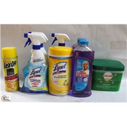 FLAT OF ASSORTED CLEANING PRODUCTS