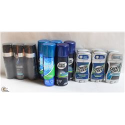 BAG OF ASSORTED MENS DEODORANTS & ANTIPERSPIRANTS