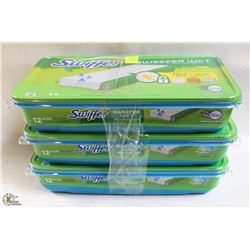 3 PACKS OF SWIFFER SWEEPER WET MOPPING CLOTHS