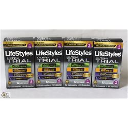4 BOXES OF LIFESTYLE ULTRA TRIAL CONDOMS