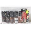 Image 1 : BAG OF ASSORTED COLOR LIQUID FOUNDATION, TWEEZERS,