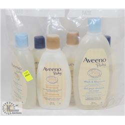BAG OF ASSORTED AVEENO BABY CLEANERS