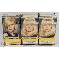 THREE PACKS OF LOREAL PARIS HAIR COLOUR