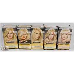 FIVE PACKS OF LOREAL PARIS HAIR COLOUR