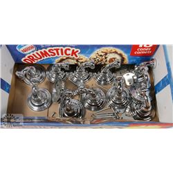 LOT OF 12 CHROME HOOKS