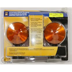 NEW 12 V RED/AMBER MAGNETIC TOW LIGHT KIT