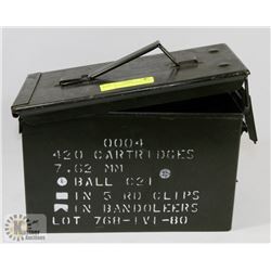 MILITARY CARTRIDGE SHELL BOX
