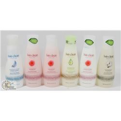 BAG OF ASSORTED LIVE CLEAN SHAMPOOS AND