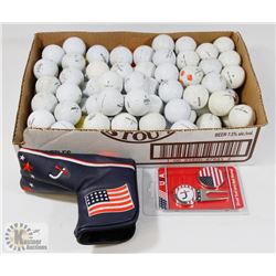 FLAT OF 100 RECLAIMED GOLF BALLS