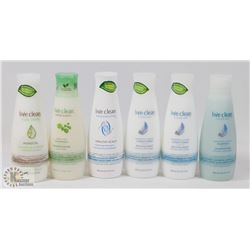 BAG OF ASSORTED LIVE CLEAN SHAMPOO AND