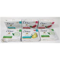 BAG OF ASSORTED DOVE BAR SOAP