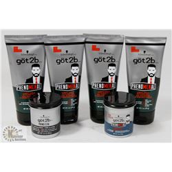 BAG OF ASSORTED GOT2B HAIR STYLING PRODUCTS