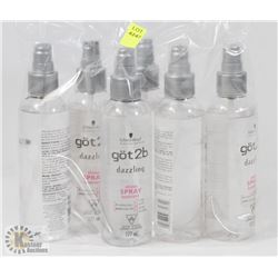 BAG OF ASSORTED GOT2B HAIR STYLING PRODUCTS