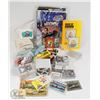 Image 1 : BOX OF COLLECTIBLES INCL HOCKEY CARDS, NASCAR