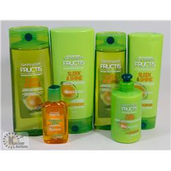 BAG OF ASSORTED GARNIER FRUCTIS HAIR PRODUCTS