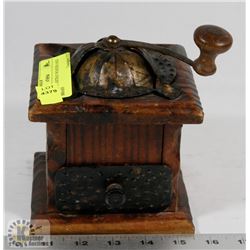 ANTIQUE ASHTRAY WOODEN AND BRASS