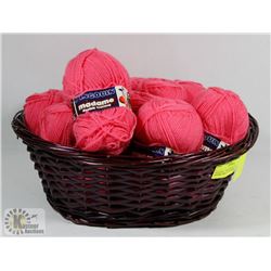FLAT OF 12 BALLS OF PINGOUIN DOUBLE KNITTING PINK