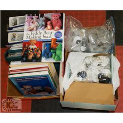 2 BOXES OF TEDDY BEAR MAKING SUPPLIES