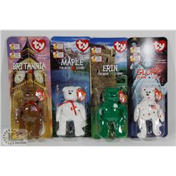 LOT OF 4 MCDONALDS BEANIE BABIES UNOPENED