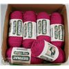 Image 1 : FLAT OF 6 LARGE BALLS OF BERNAT 4 PLY YARN ROSE