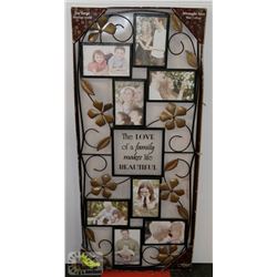 NEW WROUGHT IRON WALL COLLAGE PHOTO