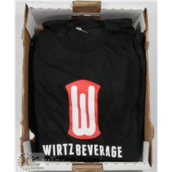BOX W/8 NEW WIRTZ BEVERAGE, CANADA T-