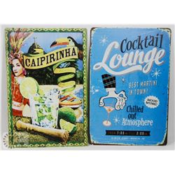 LOT OF TWO NEW! 12" X 8" METAL SIGNS